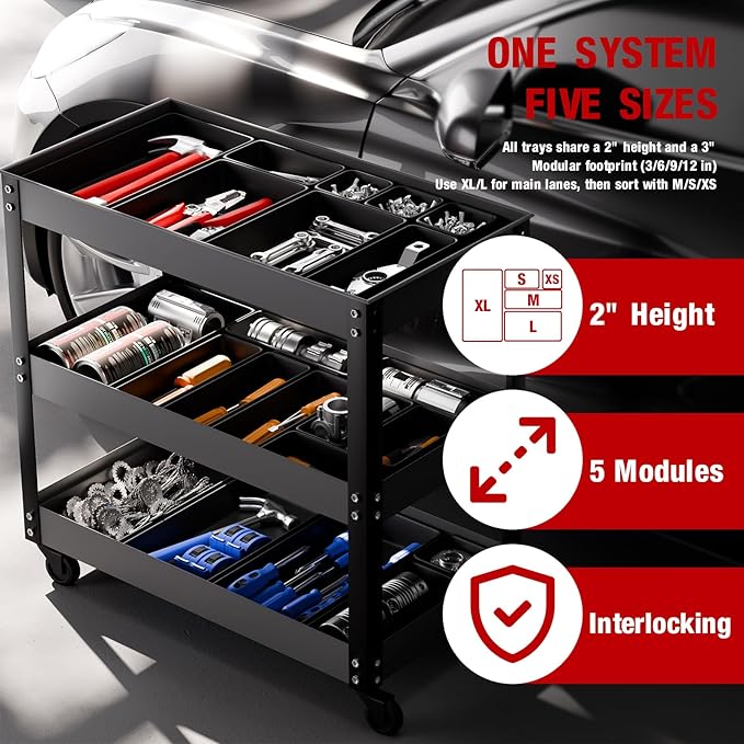 【48PCS & 5 Sizes】Tool Box Organizer Tray, Toolbox Drawer Organizer - Image 5