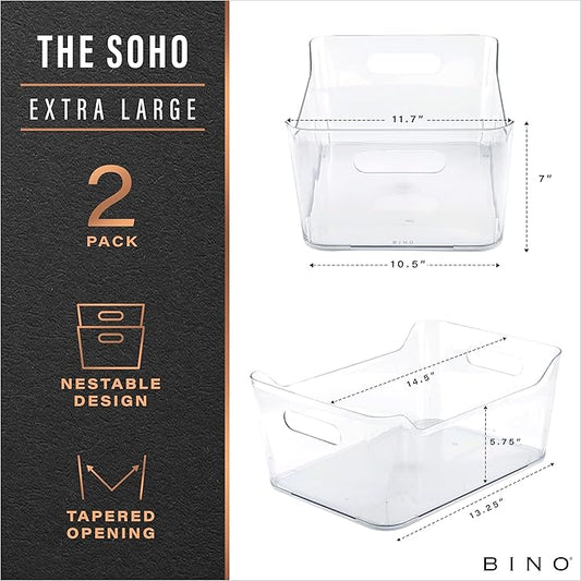 BINO | Plastic Storage Bins, X-Large - Image 2