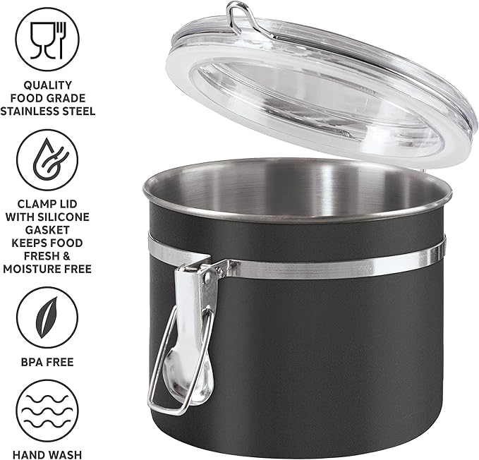 Oggi Stainless Steel Kitchen Canister 26 fl oz, Food Storage, Pantry Storage. - Image 3