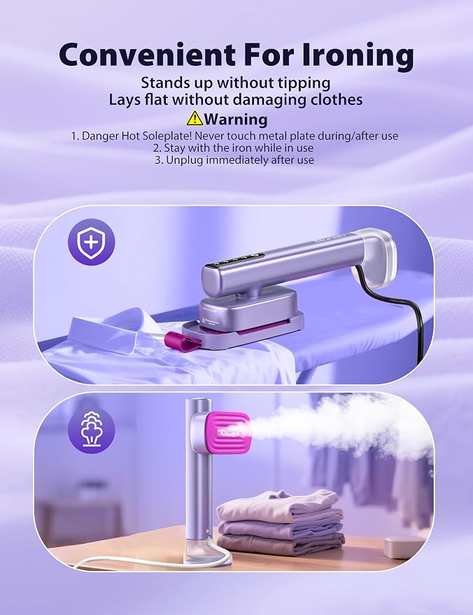 Sundu Steamer for Clothes, 15s Fast Heat-up Handheld Garment Steamer, 35mins - Image 6
