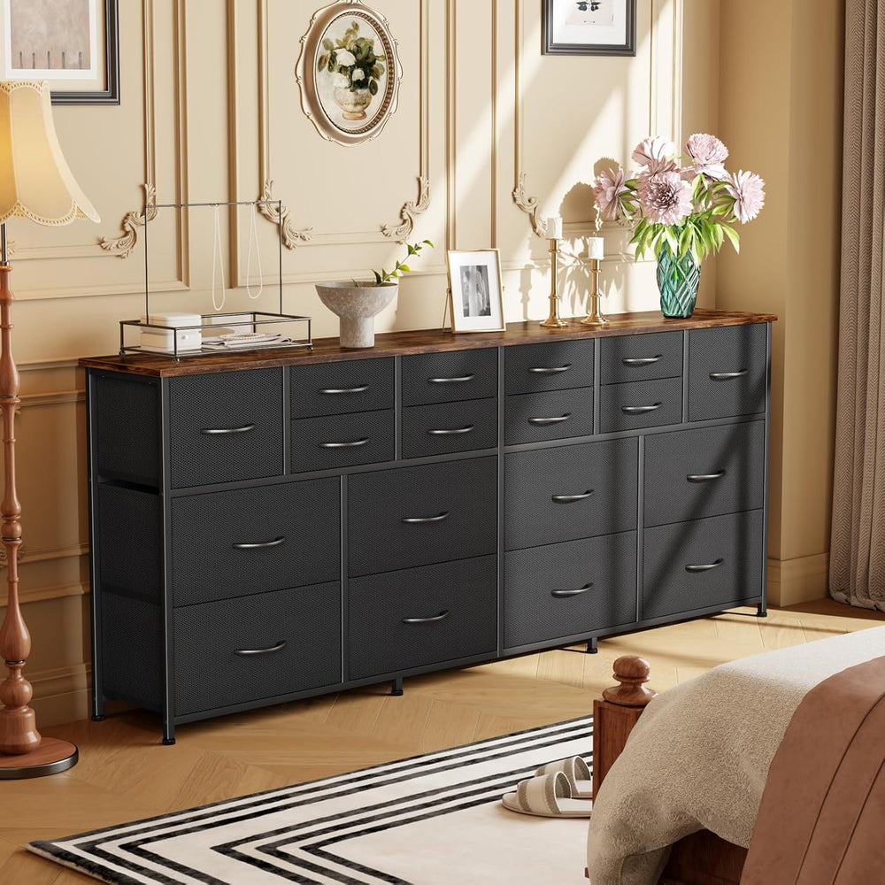 VASICAR 74.8" W Dresser for Bedroom, Long TV Stand for 65, 75, 80 inch TV