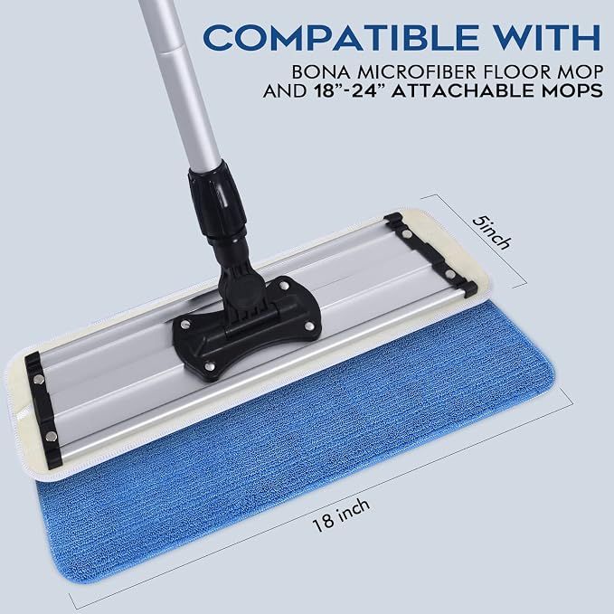 Matthew 18'' Microfiber Spray Mop Replacement Pads Heads - Image 7
