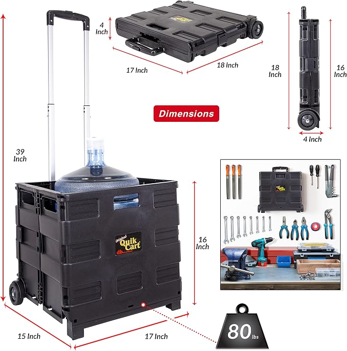 dbest products Quik Cart without Lid Travel Portable Mobile Storage Collapsible - Image 3
