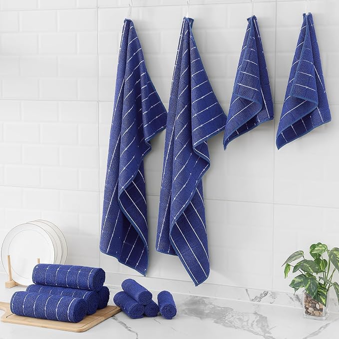 Homaxy Microfiber Kitchen Towels and Dishcloths Set, 16 Pack Soft and Absorbent - Image 8
