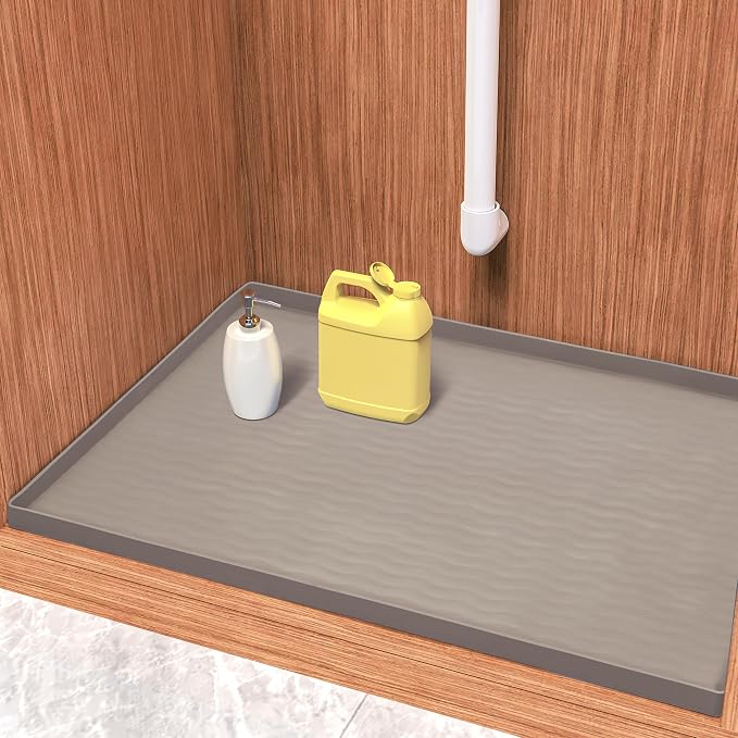 URMONA Waterproof Silicone Under Sink Mat 37'' x 22'' Shelf Liner by URMONA