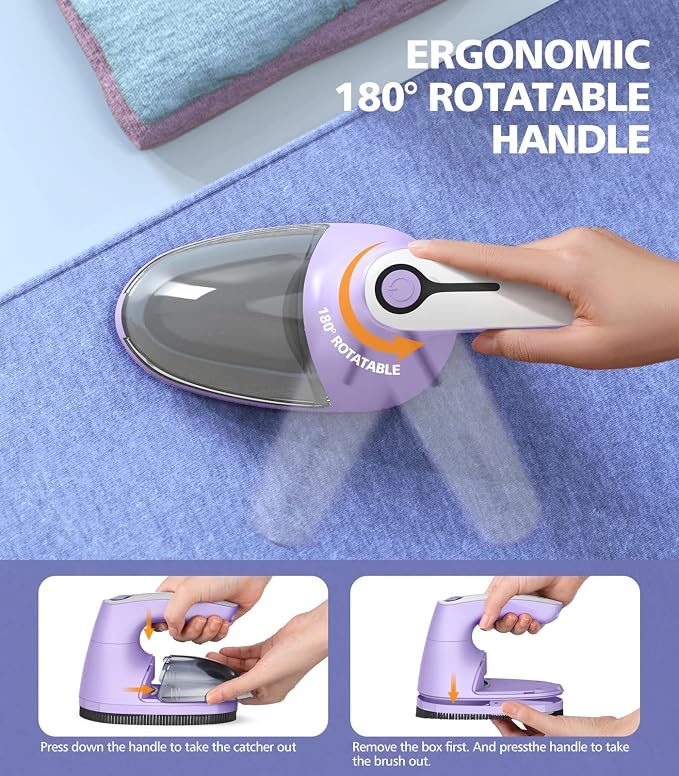 POPCHOSE Fabric Shaver, Rechargeable Lint Remover Defuzzer Sweater Shaver - Image 7