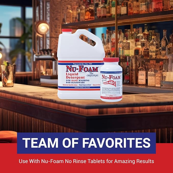 Nu-Foam Sanitizing Tablets for Bar Glassware – Superior Rinse Aid - Image 2