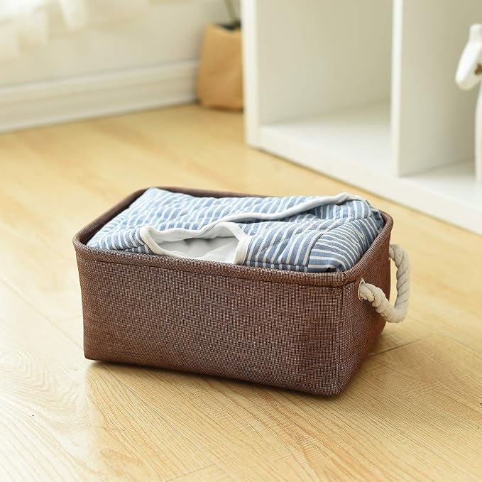 TheWarmHome Small Fabric Canvas Storage Bin - Image 8