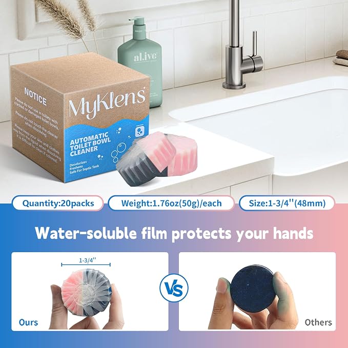 Toilet Bowl Cleaner Tablets, Automatic Toilet Bowl Cleaners, Long-Lasting - Image 7