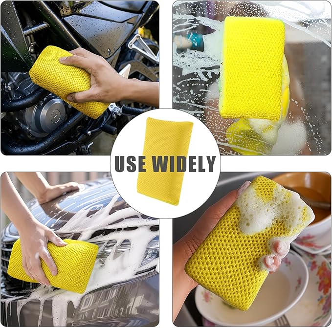 4 PCS Bug Scrubber Sponge Car, Bug Remover Wash Sponge，Car Cleaning Sponge - Image 3
