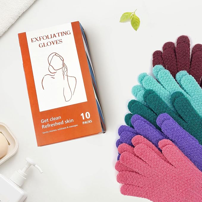 Evridwear Exfoliating Dual Texture Bath Gloves - Image 3