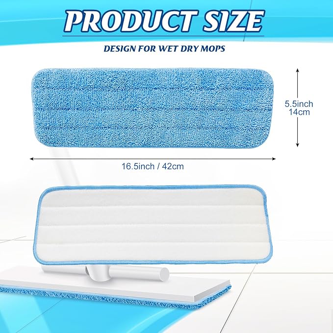 48 Pcs Microfiber Mop Pads Machine Washable Cleaning Flat Mop Head Replacement - Image 2