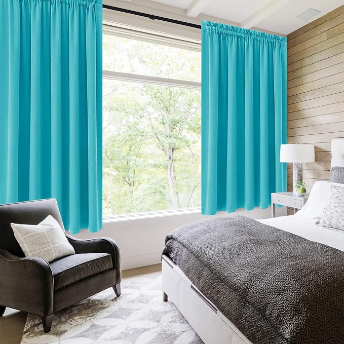 DWCN Blackout Curtains for Bedroom – Rod Pocket Thermal Insulated Noise - Image 2