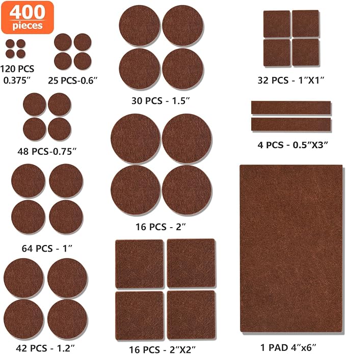 Felt Furniture Pads 400 Pieces, Furniture Pads - Image 3