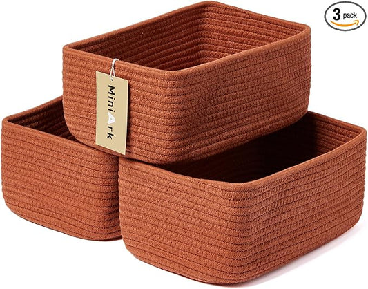 Small Storage Baskets for Organizing | Closet Organizer Bins | Shelf Toy Basket by MiniArkStorageBasketsHome