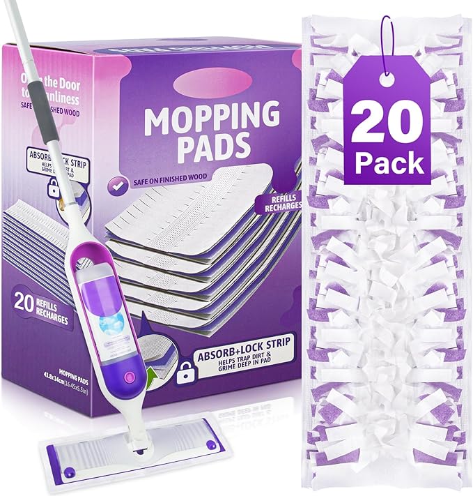 Mop Pads Refills for Swiffer Power Mop: 20 Pcs Wet Dry Disposable Pad for by Unknown