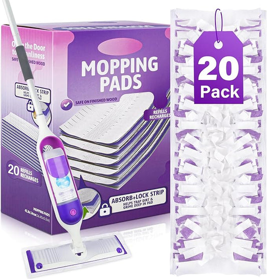 Mop Pads Refills for Swiffer Power Mop: 20 Pcs Wet Dry Disposable Pad for by Unknown