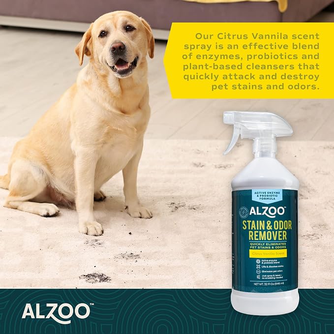 ALZOO Stain & Odor Remover, Quickly Lifts & Dissolves Pet Stains & Helps - Image 5