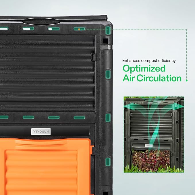 VIVOSUN Compost Bin 80Gallon, Outdoor Composter W/Large Capacity & Easy - Image 3