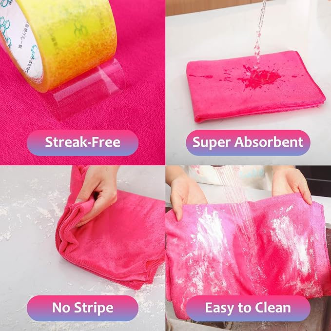 Newwiee 3 Pcs Extra Large Microfiber Cleaning Cloth 30" x 20" Washable Reusable - Image 5