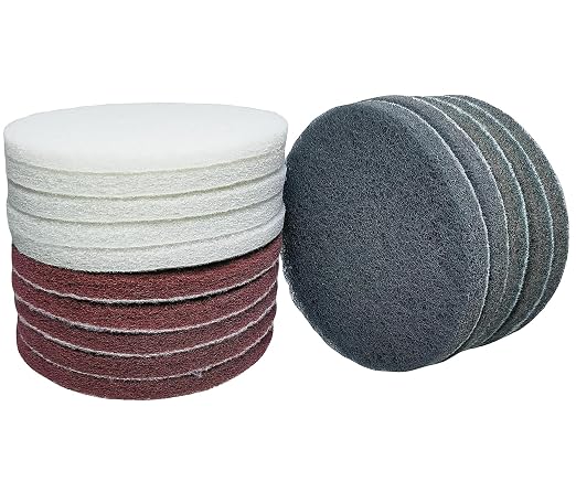 15 PCS 5 Inch Hoop and Loop Multipurpose Scrubber Scouring Pads by Tonmp