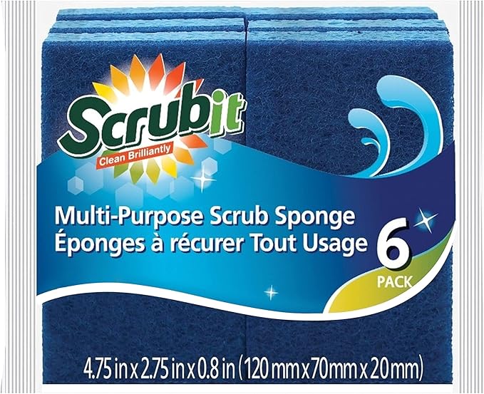 Scrubit Non-Scratch Cleaning Scrub Sponges- Scrubbing Dish Sponge Ideal by SCRUBIT