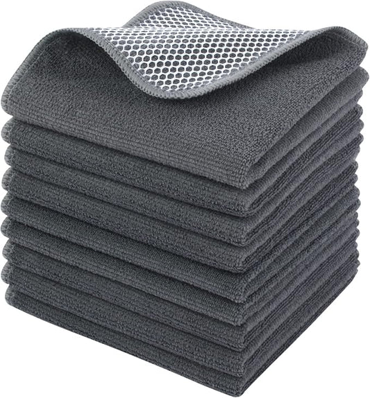 KinHwa Kitchen Washcloths for Dishes Absorbent Microfiber Dish Cloths Quick Dry by KinHwa