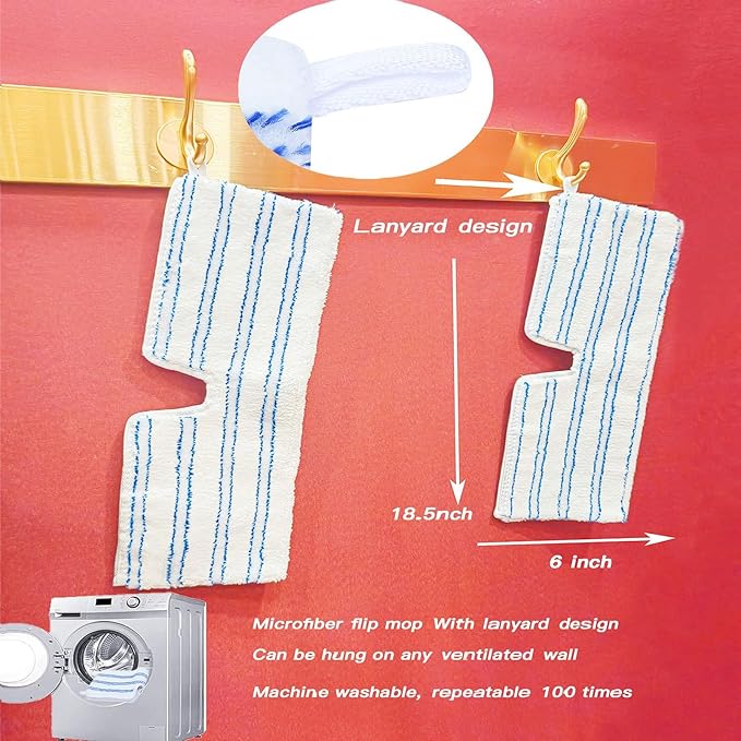 2 Pack Microfiber Mop Replacement Heads，Compatible - Image 3