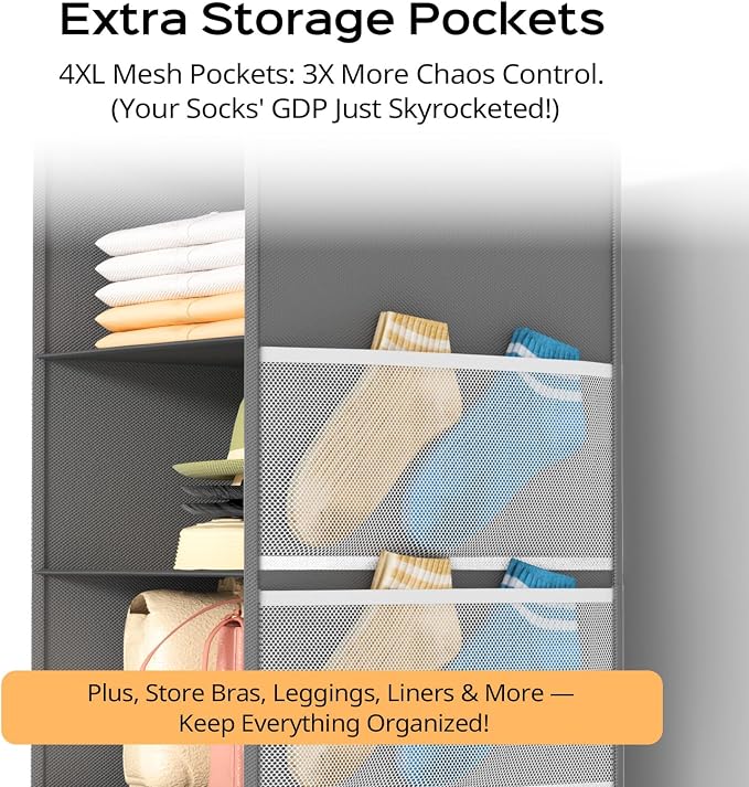 Extra Deep Hanging Closet Organizer - Image 6