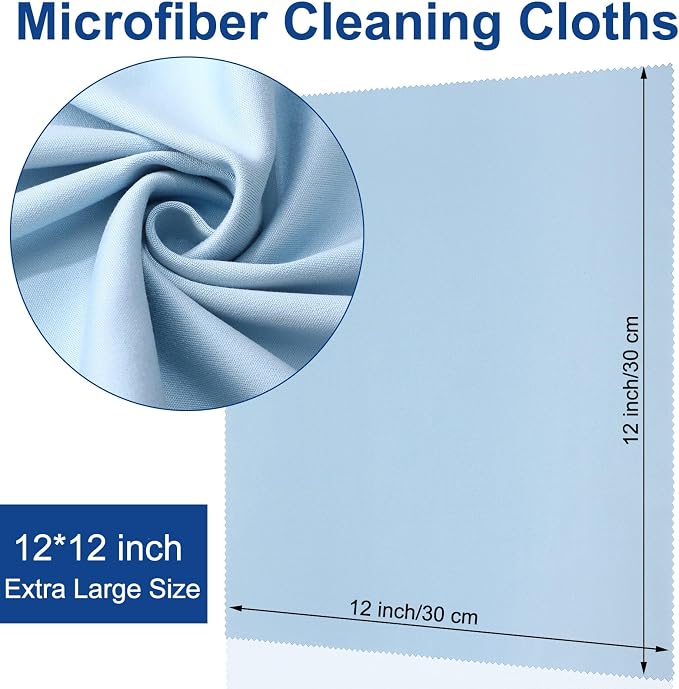 Frienda 12 Pack Large Microfiber Glass Cleaning Cloths 12 x 12 Inch Oversized - Image 2