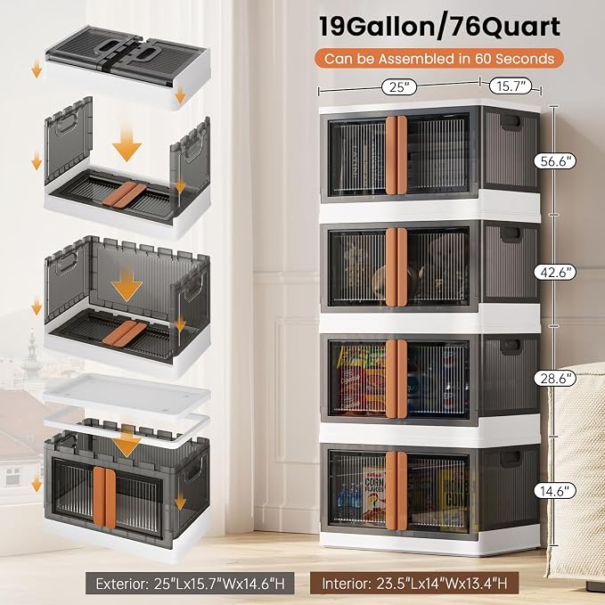 19Gal Collapsible Storage Bins - Image 4