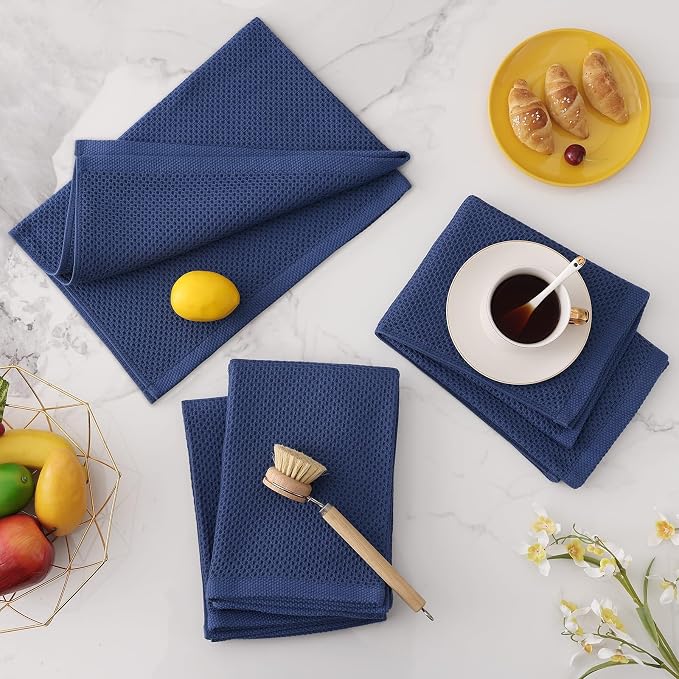 Homaxy 100% Cotton Oversized Waffle Weave Kitchen Dish Towels, Ultra Soft - Image 7