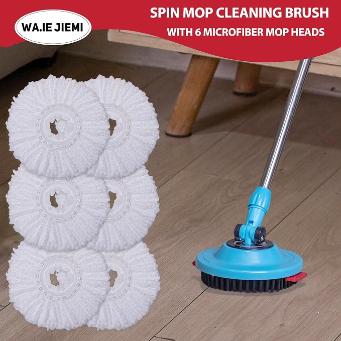 6-Pack White Mop Replacement Heads - Image 6