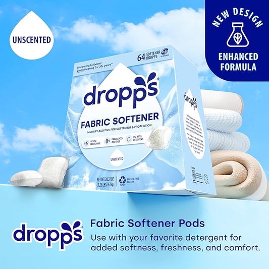Dropps Laundry Fabric Softener Pods, Unscented - Image 2
