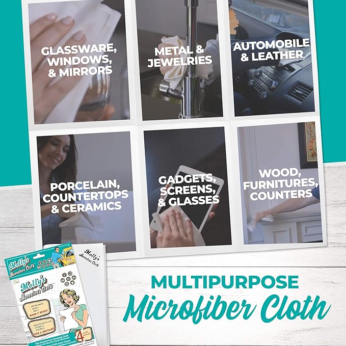 Molly's Marvelous Cloth, Streak-Free, Lint-Free Microfiber Cleaning Cloth - Image 2