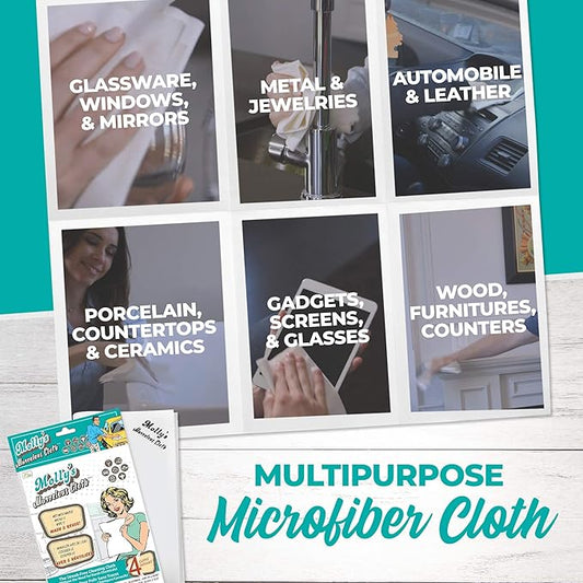 Molly's Marvelous Cloth, Streak-Free, Lint-Free Microfiber Cleaning Cloth - Image 2