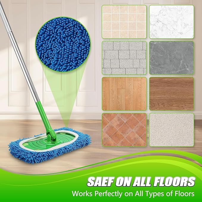 Reusable Microfiber Mop Pads Washable Wet Pads Compatible - Image 6