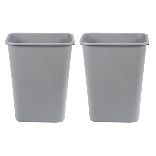 Amazon Basics Rectangular Commercial Office Wastebasket, 10 gallon by AmazonBasics