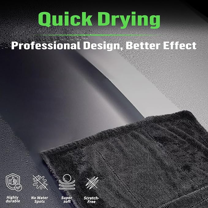 Shiny Bath Wipes Shower Cleaning Cloths, Premium Car Drying Towel | Ultra - Image 3