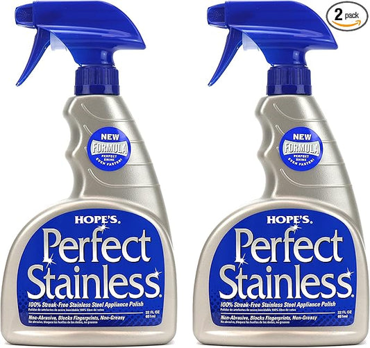 HOPE'S Perfect Stainless Steel Cleaner 22-Ounce, Streak-Free Self- Polishing by Hopes