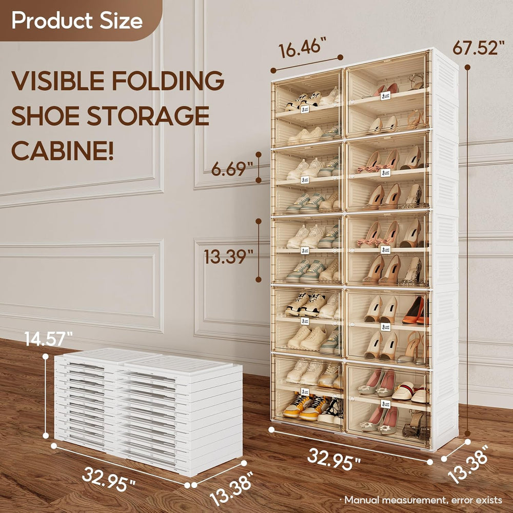 ANTBOX Portable Shoe Rack Organizer for Closet Entryway, Stackable Sneaker St...