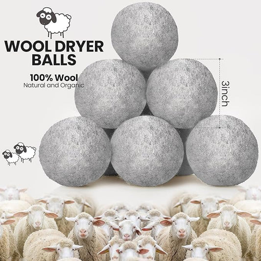 Kenning 26 Pieces Wool Dryer Balls Set, 24 Reusable Dryer Balls - Image 2