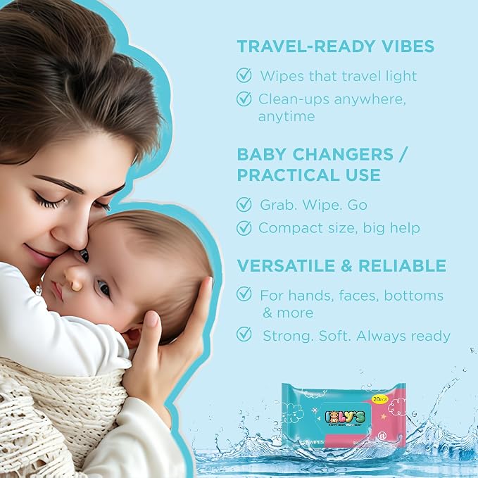 Ioly's Baby Wipes Unscented Wet Wipes 99% Water Based - Image 3