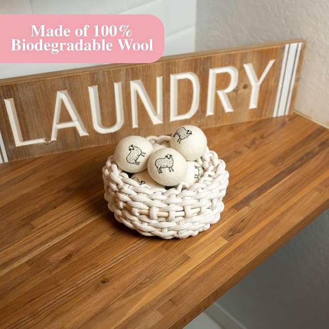 Lavender Scented Wool Dryer Balls – 6 XL Pack – Natural Fabric Softener - Image 6