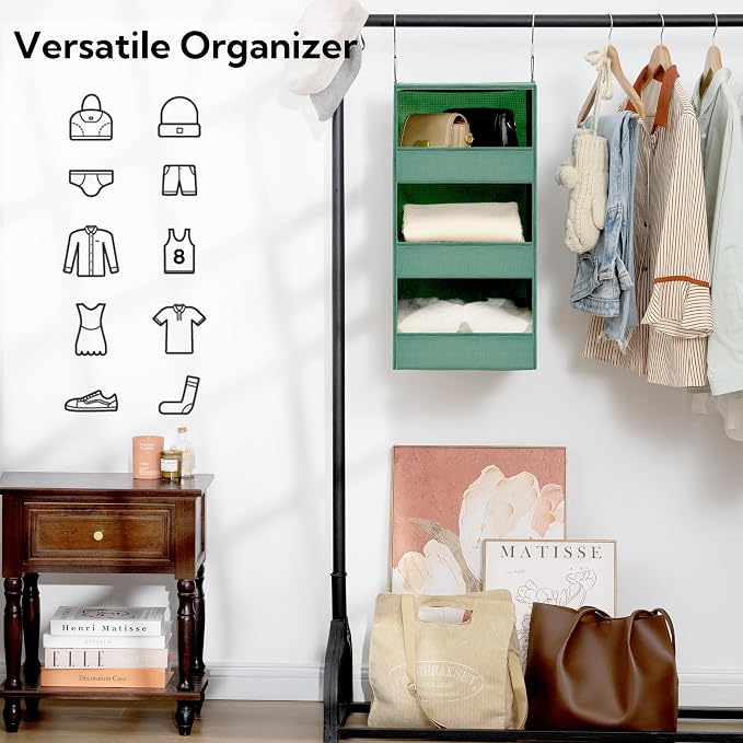 GRANNY SAYS 3-Shelf Closet Organizers and Storage, Foldable Hanging Closet - Image 4