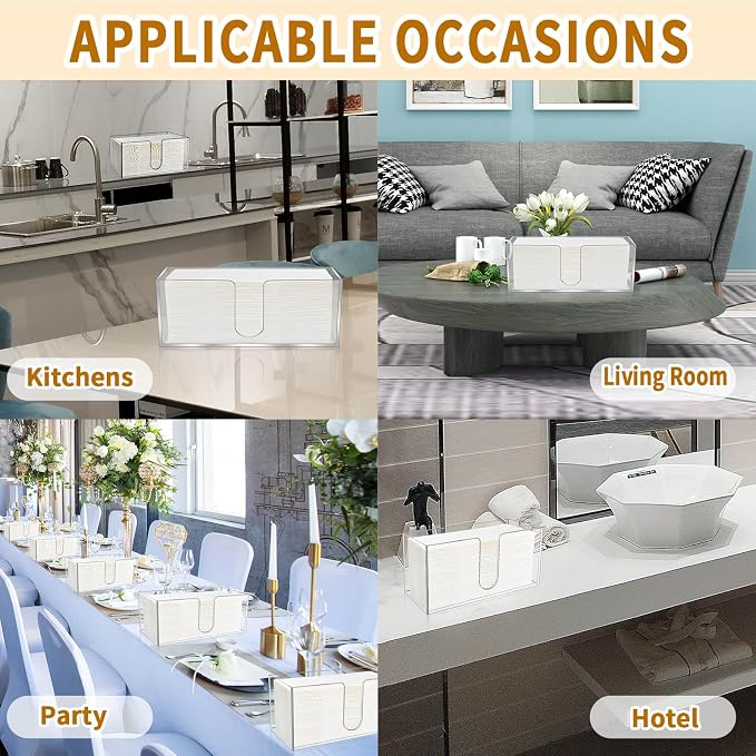 2Pack Acrylic Countertop Paper Towel Holder, Paper Towel Dispenser - Image 6