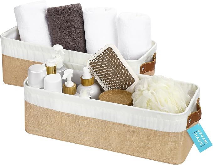 OrganiHaus Narrow Storage Bins 15x06in, Small Closet Bins by OrganiHaus