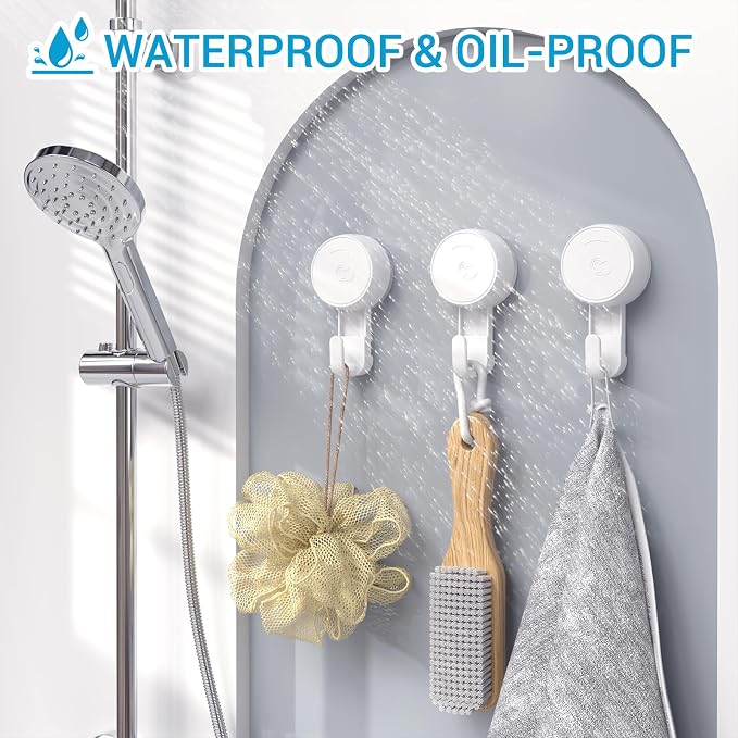 LUXEAR Suction Cup Hooks Reusable Suction Hooks - Image 6