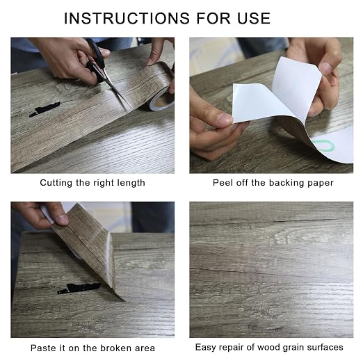 BOMEI PACK Wood Grain Repair Tape, Self Adhesive Repair Patch - Image 4