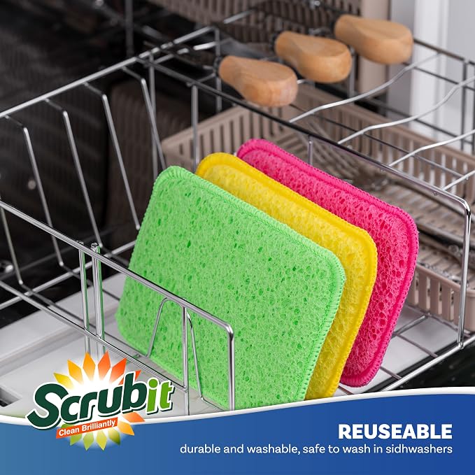 Scrub and Wipe Cleaning Sponges – SCRUBIT Dual Sided Scouring Pad and Sponge - Image 6